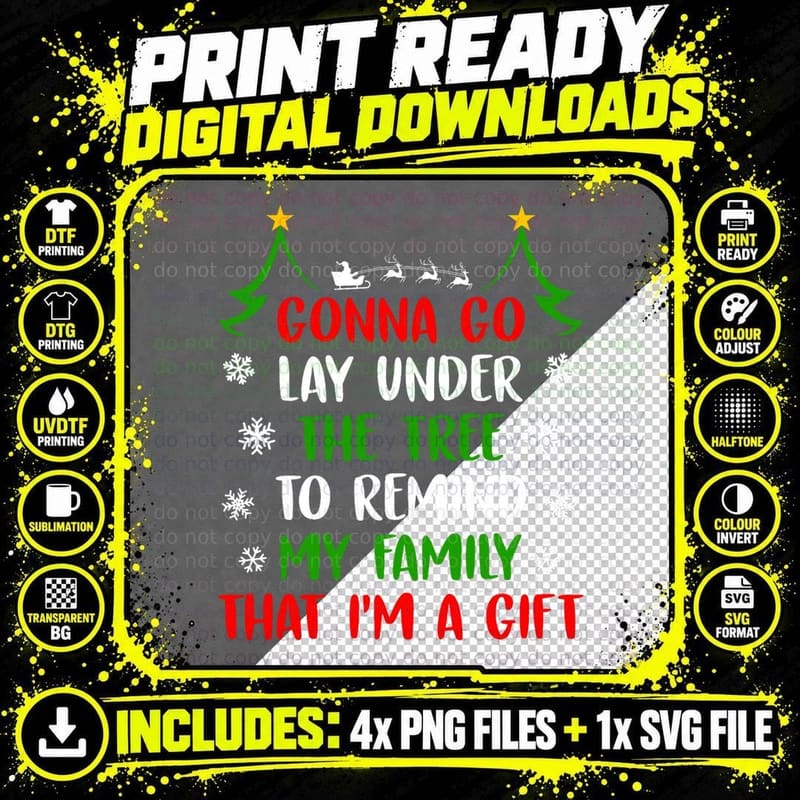 Gonna Go Lay Under Tree to Remind My Family That I'm a Png SVG Digital Bundle