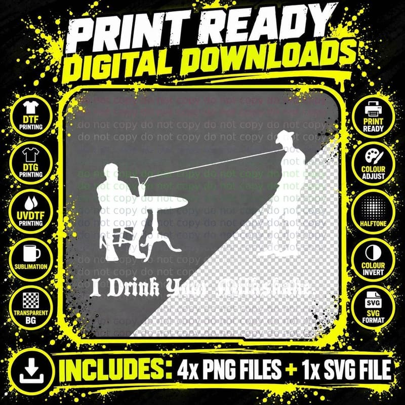 I Drink Your Milkshake I Drink It up T-Shirt Png SVG Digital Bundle