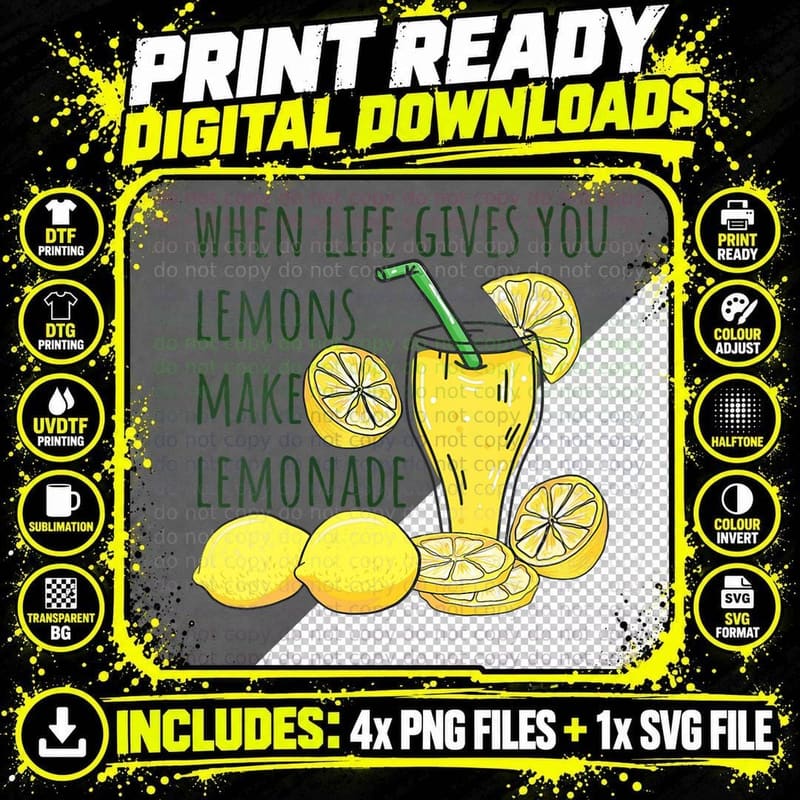 If When Life Gives You Lemons Make Lemonade Sweet Tea - Png SVG Digital Bundle