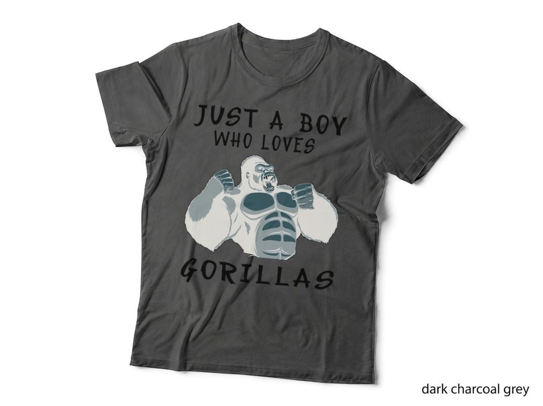 Just a Boy Who Loves Gorillas T-Shirt Gorilla Lover T-Shirt