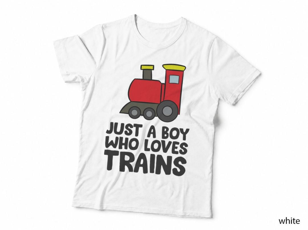 Just a Boy Who Loves Trains T-Shirt