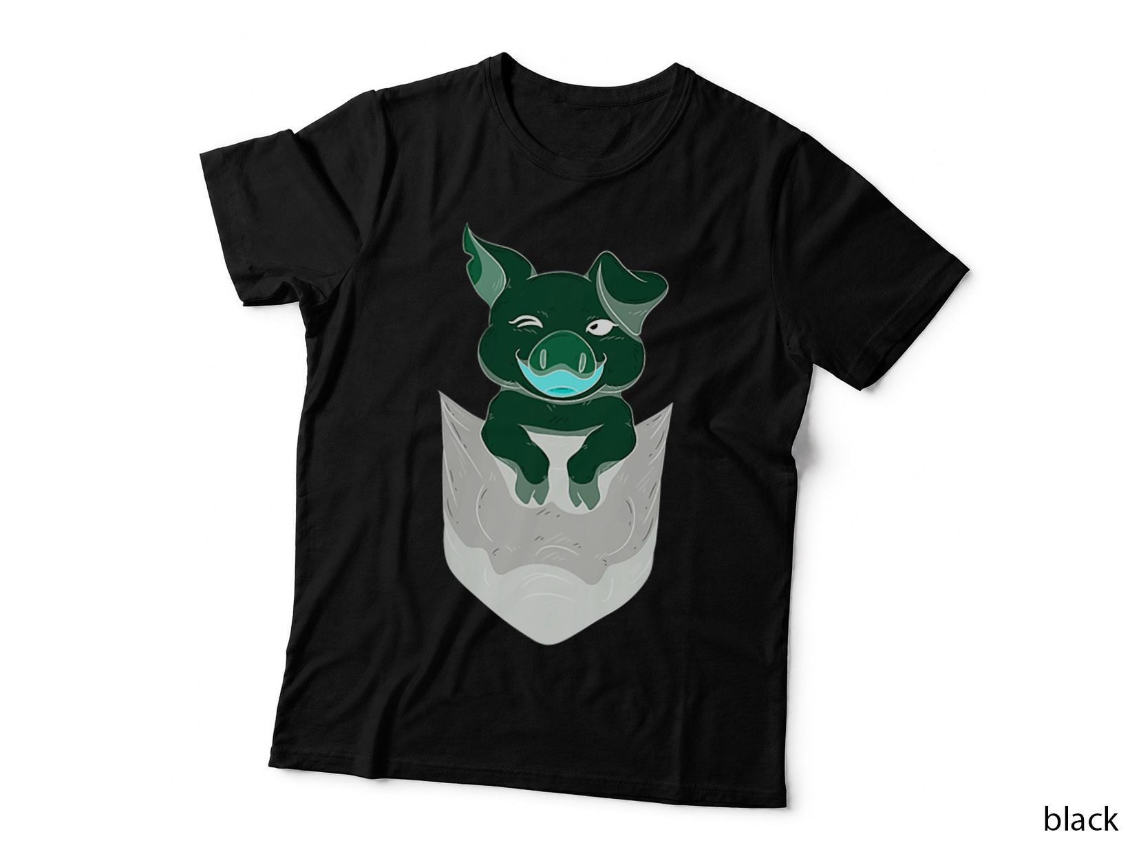 Pig Pocket Shirt Cute Swine Piglets Pigs Lover Pockets T-Shirt