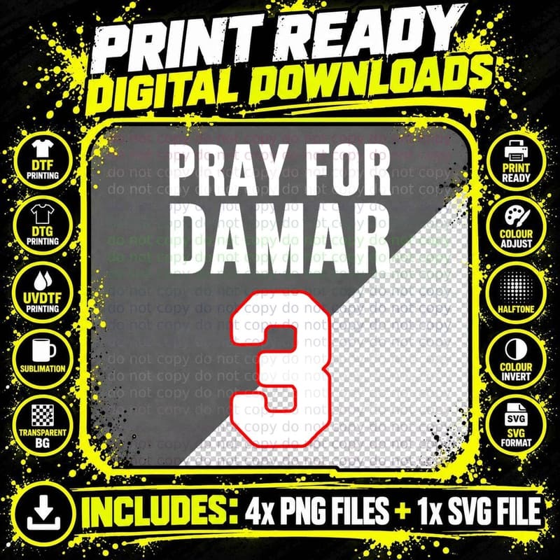 Pray for Damar T-Shirt Png SVG Digital Bundle