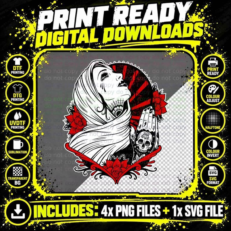 Pray for Death T-Shirt Png SVG Digital Bundle