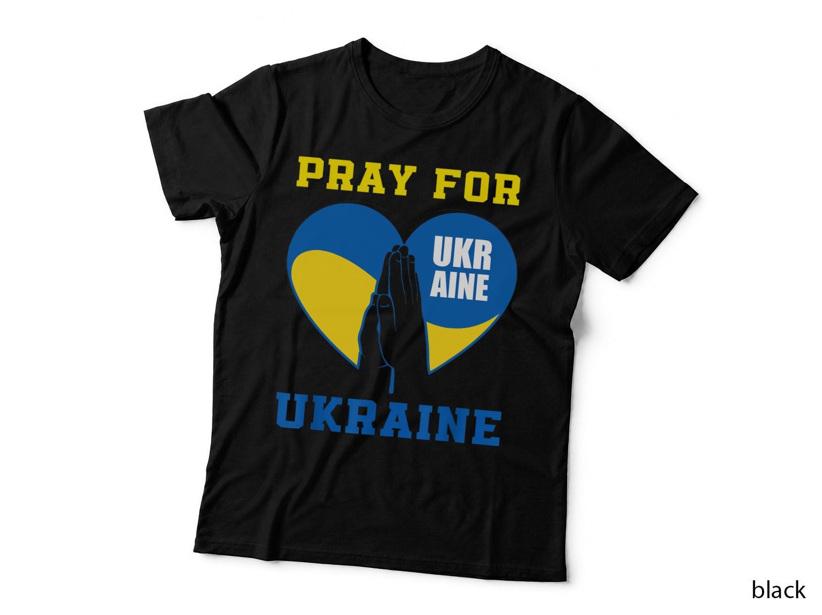 Pray for Ukraine Support Ukrainian I Stand with Ukraine T-Shirt