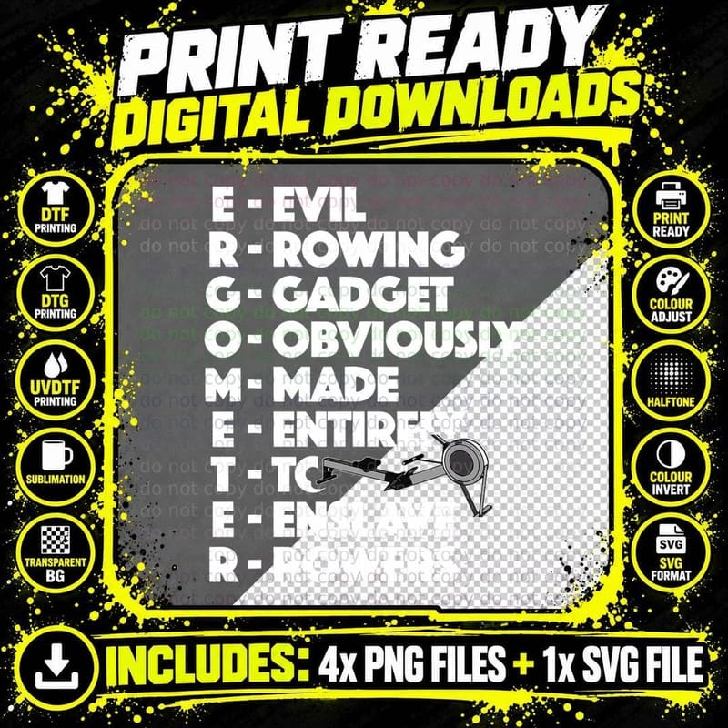 Rowing Crew Boat - Rower Row Team T-Shirt Png SVG Digital Bundle