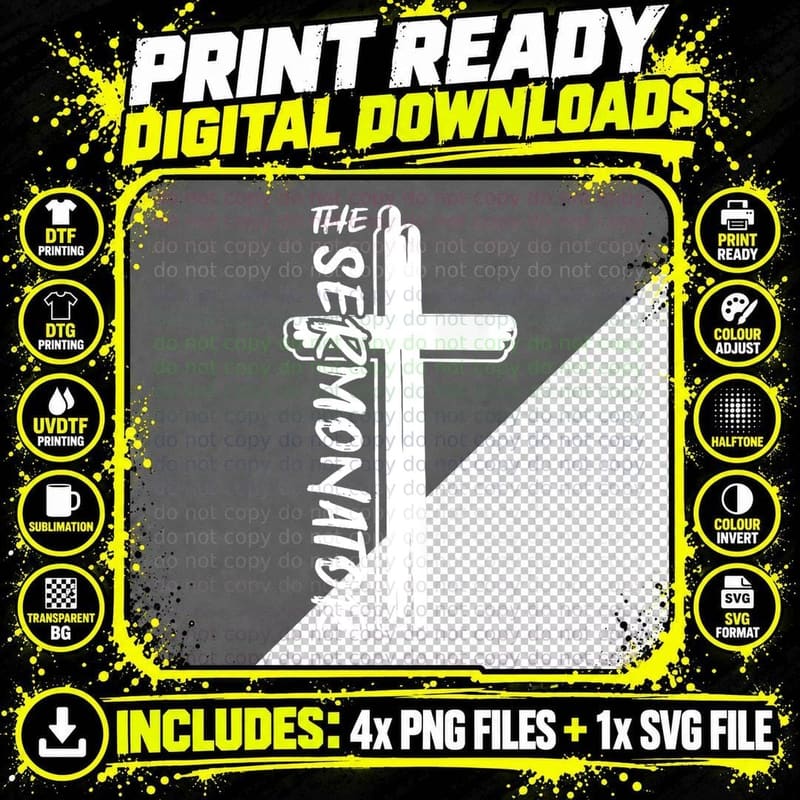 Youth Pastor Design for Preacher - the Sermonator T-Shirt Png SVG Digital Bundle
