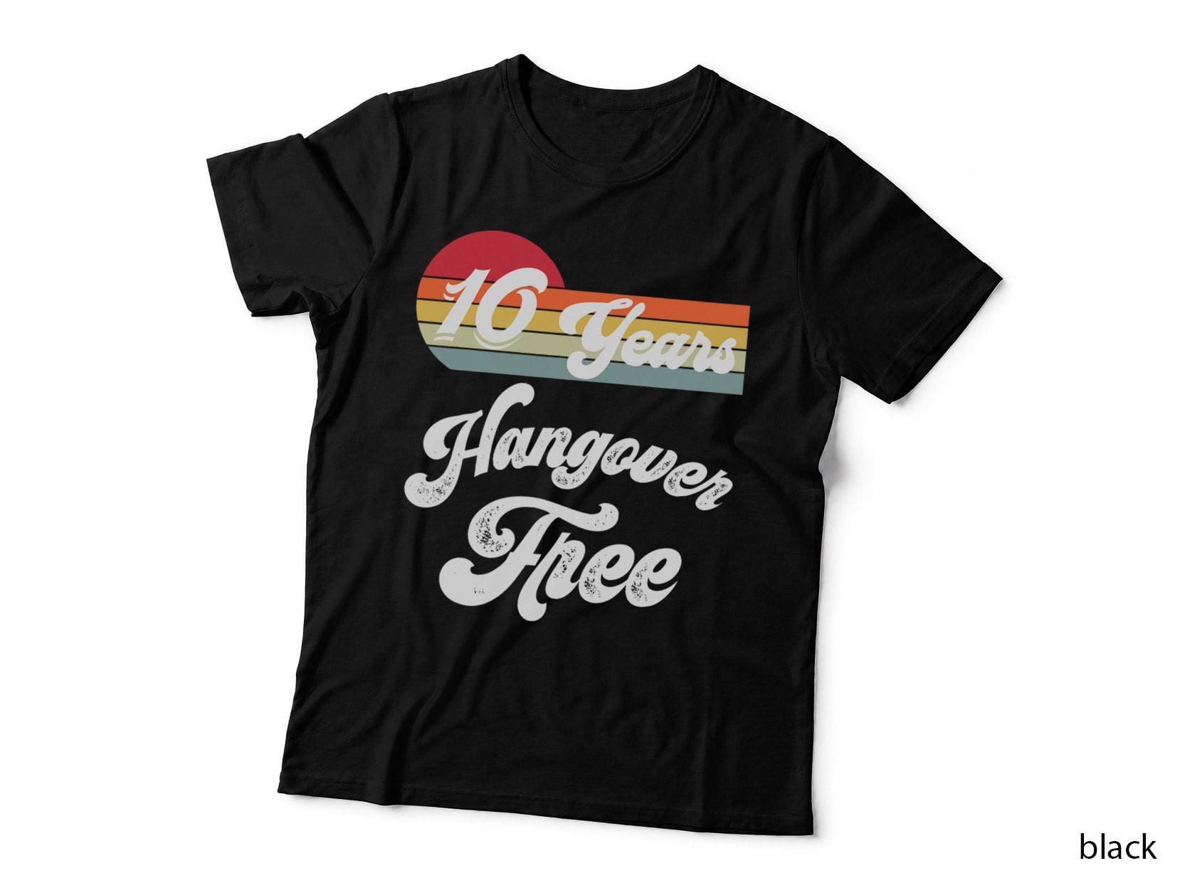 10 Years Sober Recovery Celebrate Sobriety Anniversary Date T-Shirt