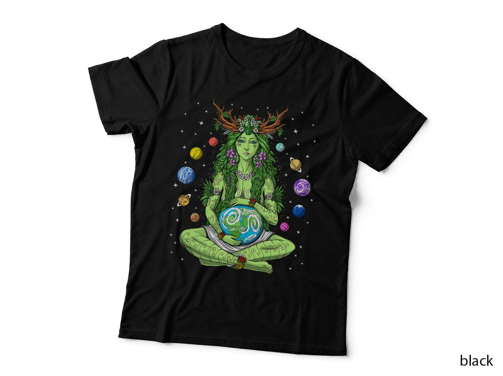 Gaia Greek Goddess Pagan Mother Earth Hippie Nature Witchy T-Shirt