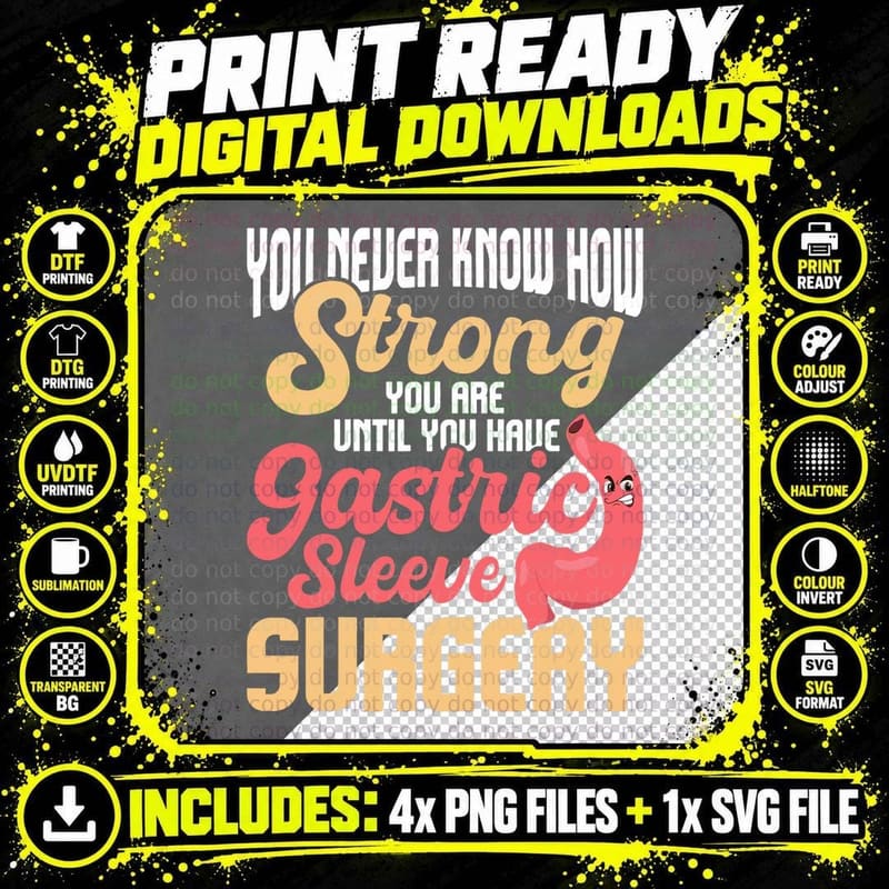 Gastric Sleeve Surgery - Recovery Bariatric Surgery Get Png SVG Digital Bundle