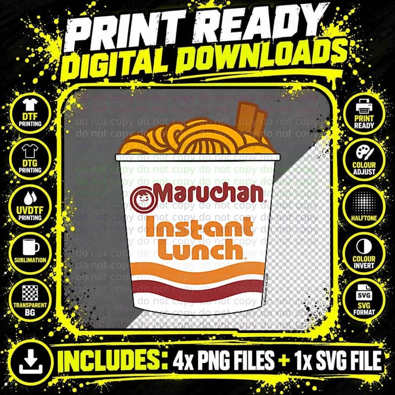 Maruchan Ramen Noodle Cup T-Shirt, Great Tee Png SVG Digital Bundle
