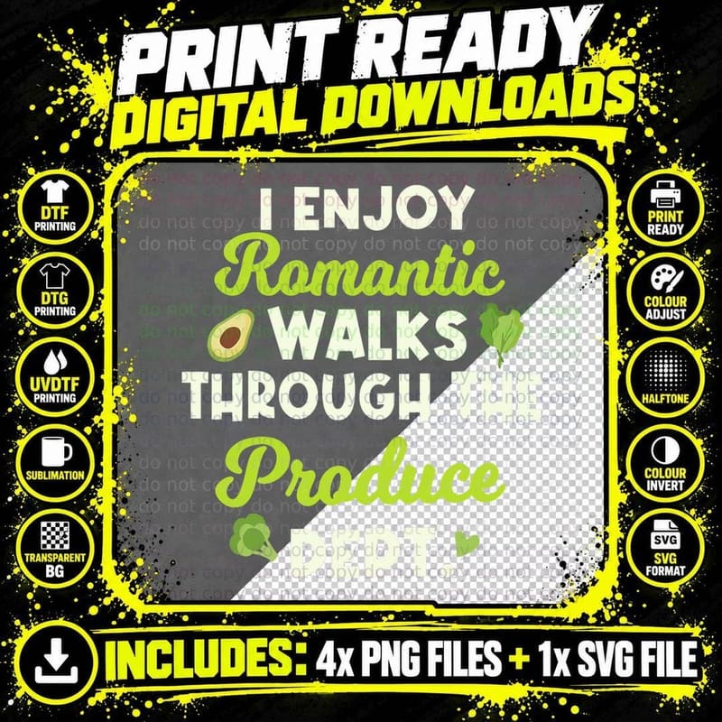 Produce Department Lovers Fresh Vegetable Fruit Plant Png SVG Digital Bundle