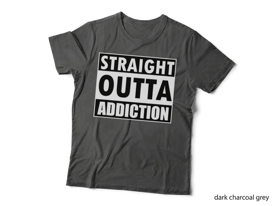 Straight Outta Addiction Rehab T-Shirt Recovery Gifts