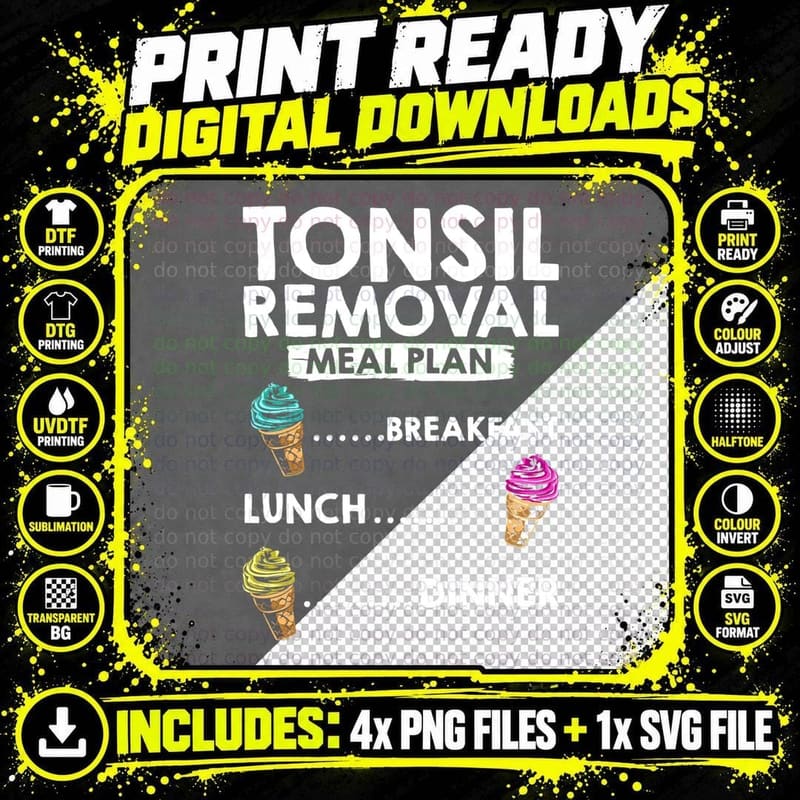 Tonsils Removal Quote Tonsillectomy Recovery Tonsil Png SVG Digital Bundle