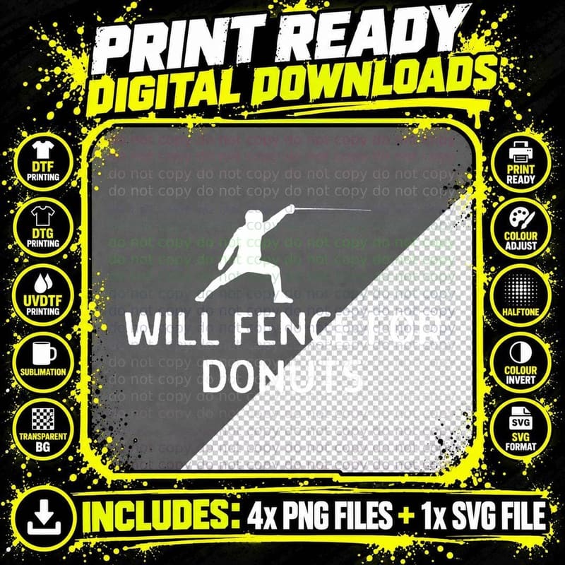 Will Fence for Donuts Outfit Women Men T-Shirt Png SVG Digital Bundle