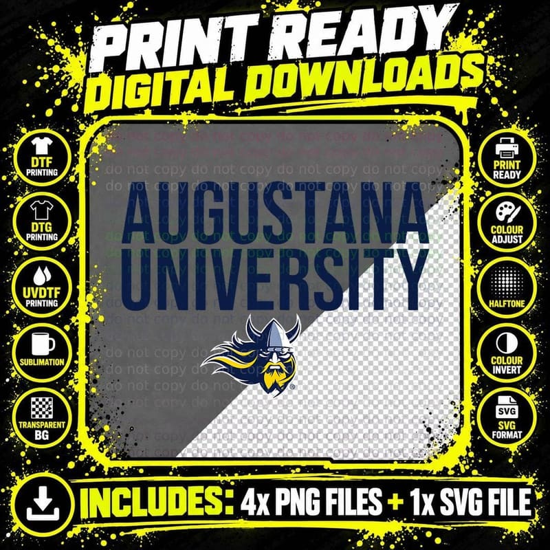 Augustana University Vikings Stacked T-Shirt Png SVG Digital Bundle