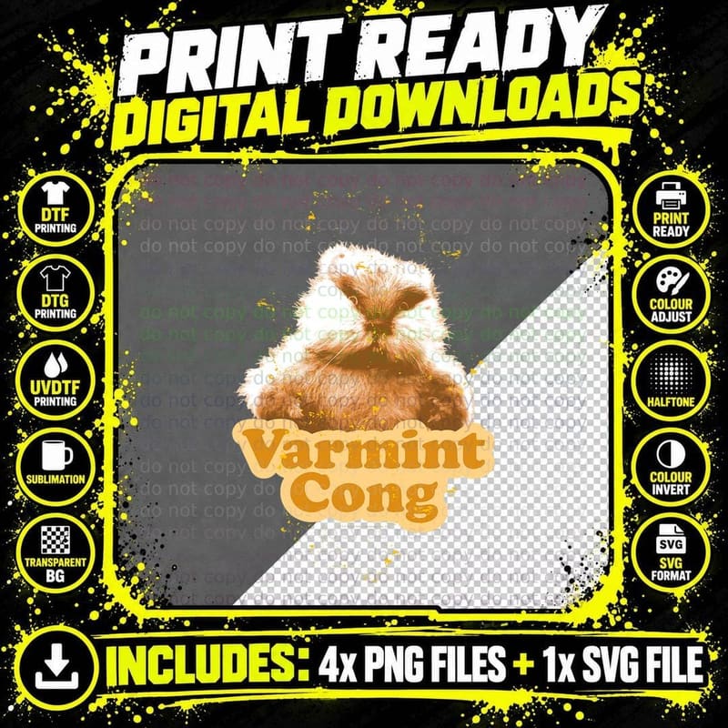 Caddyshack Varmint Cong T-Shirt Png SVG Digital Bundle