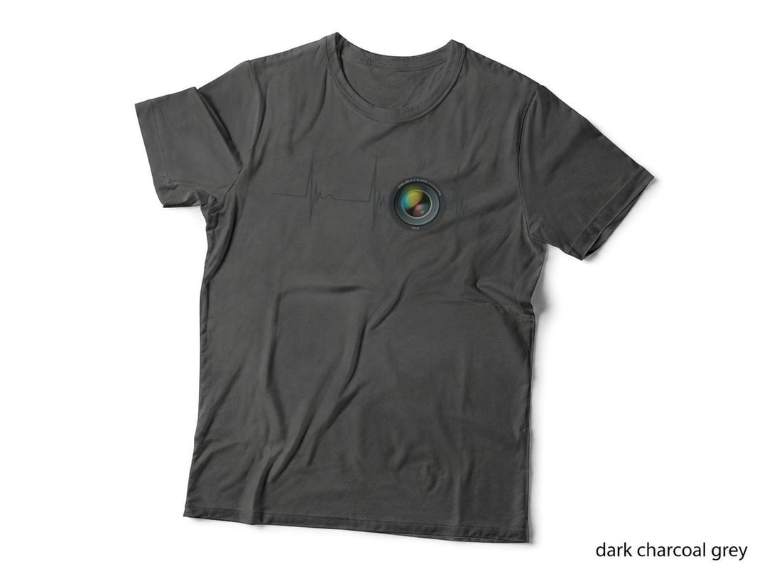 Camera Lens Photography Photographer Heartbeat EKG Pulse T-Shirt
