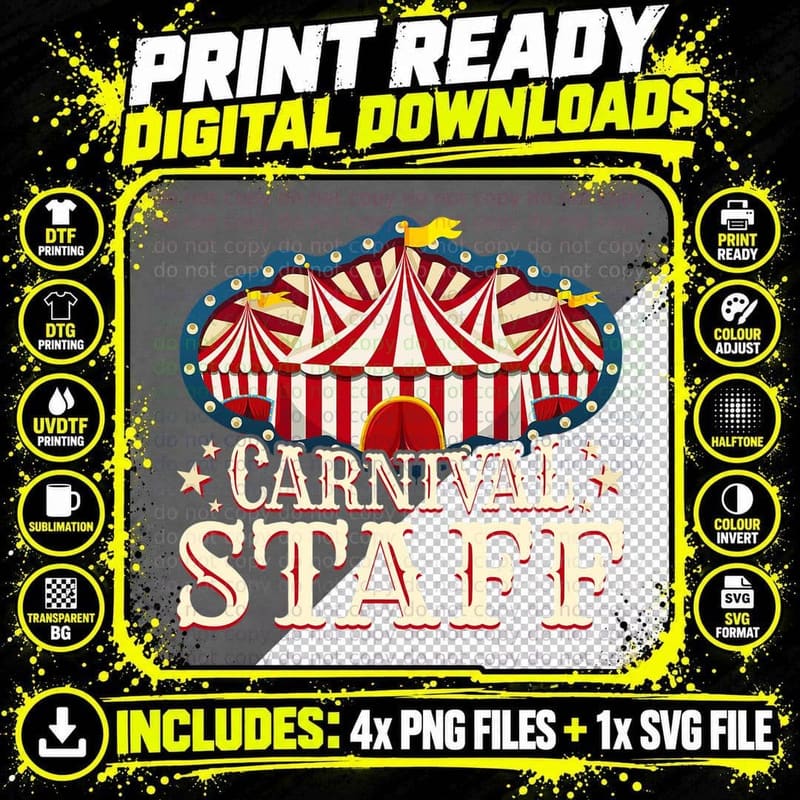 Carnival Staff Shirt - Carnival Shirt - Carnival Staff Png SVG Digital Bundle