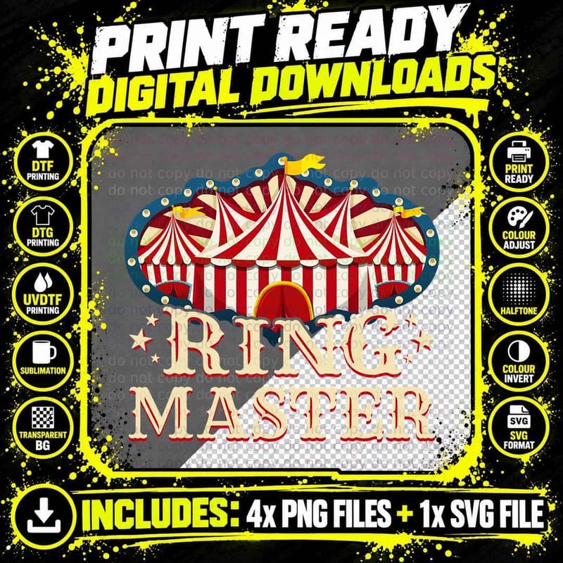 Circus Ringmaster Shirt - Circus Shirts - Ringmaster Png SVG Digital Bundle