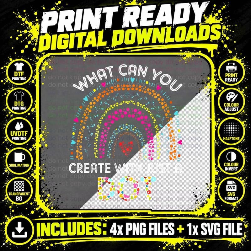Dot Day Shirts What Can You Create with Just a Dot Day Png SVG Digital Bundle
