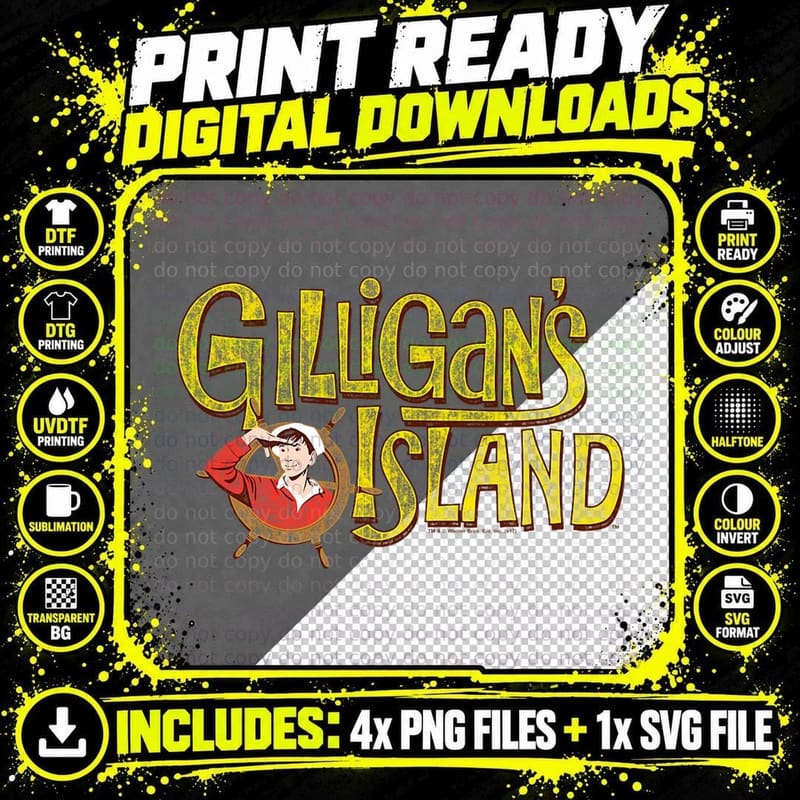 Gilligan's Island Logo T-Shirt Png SVG Digital Bundle