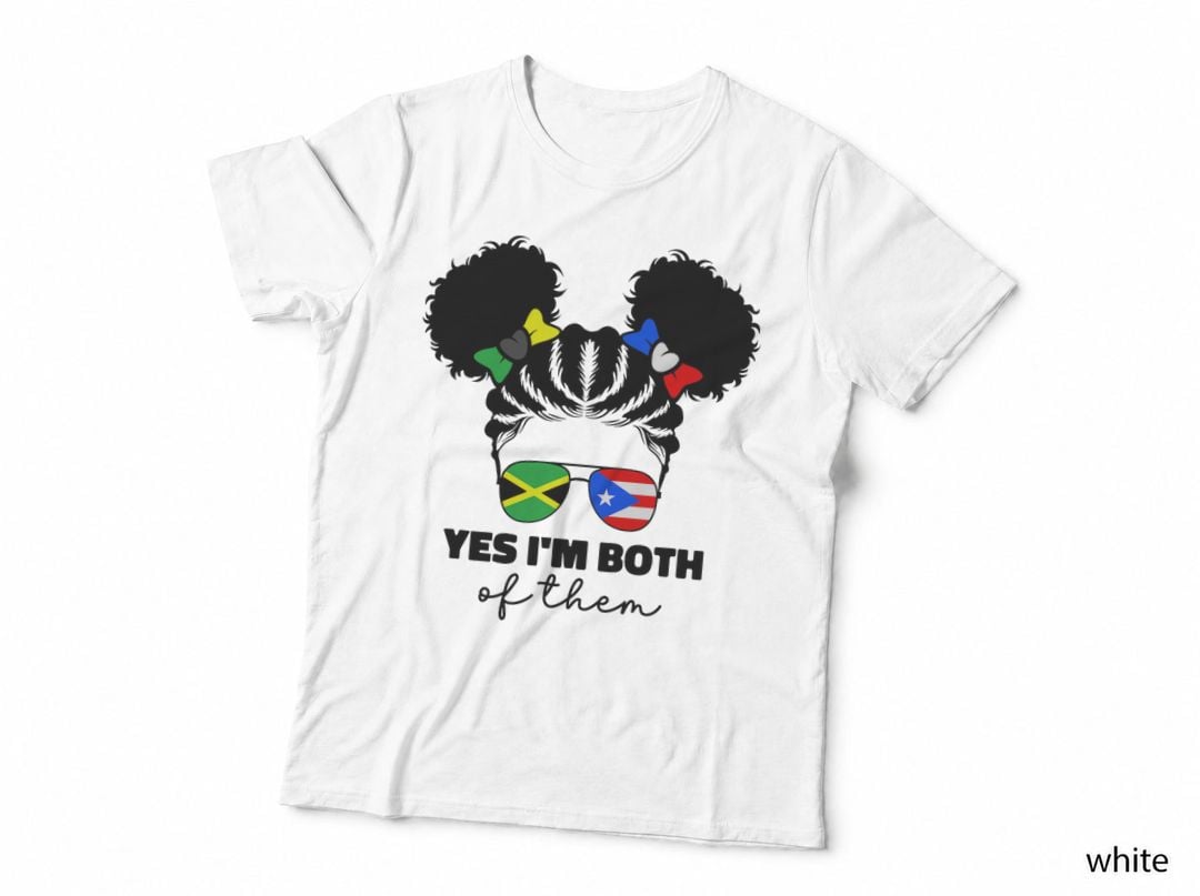 Half Jamaican and Puerto Rican Rico Jamaica Flag Kids Grils T-Shirt