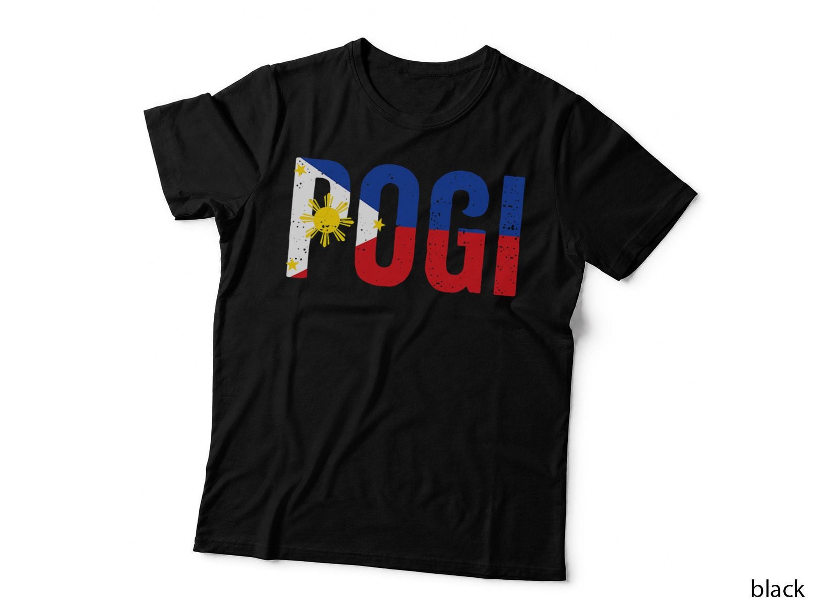 Hilarious Pogi Statement in Philippine Flag Design Idea T-Shirt