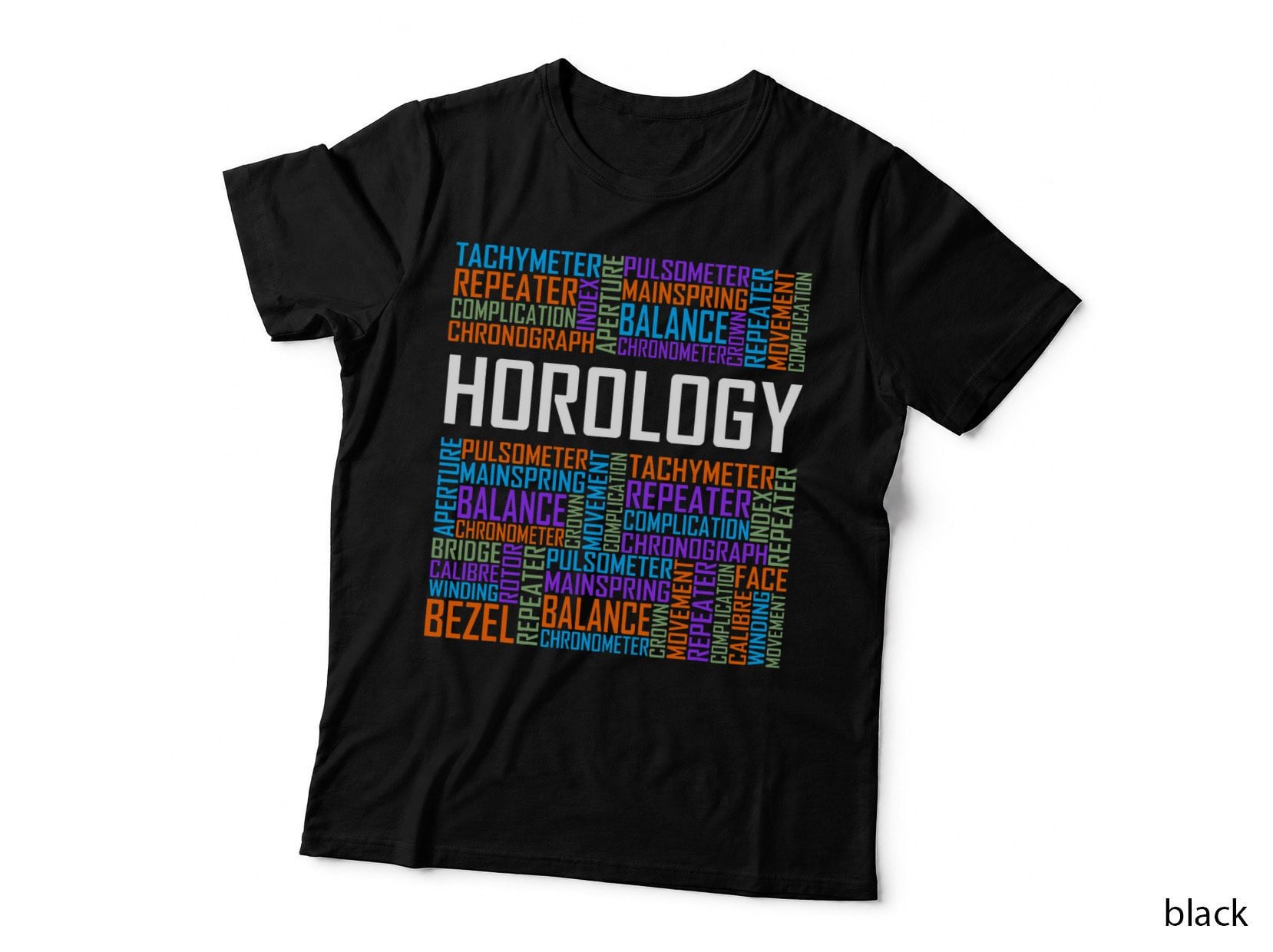 Horology Words Horologist Watchmaker Expert Clock Maker T-Shirt