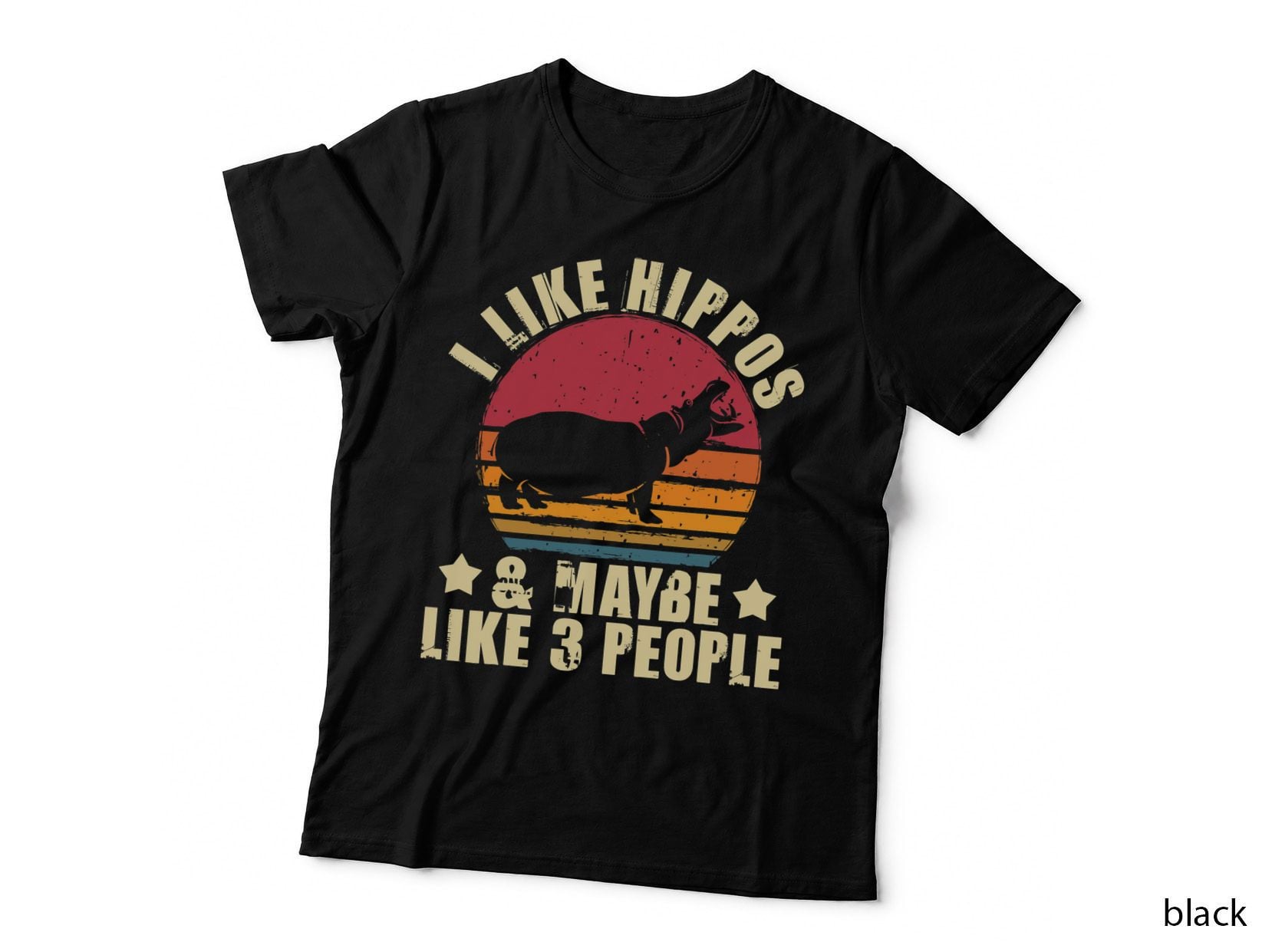 I Like Hippos & Maybe Like 3 People - Zookeeper Hippopotamus T-Shirt