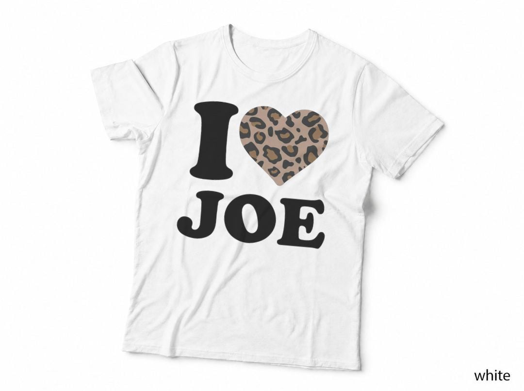 I Love Joe Leopard Print I Heart Joe T-Shirt