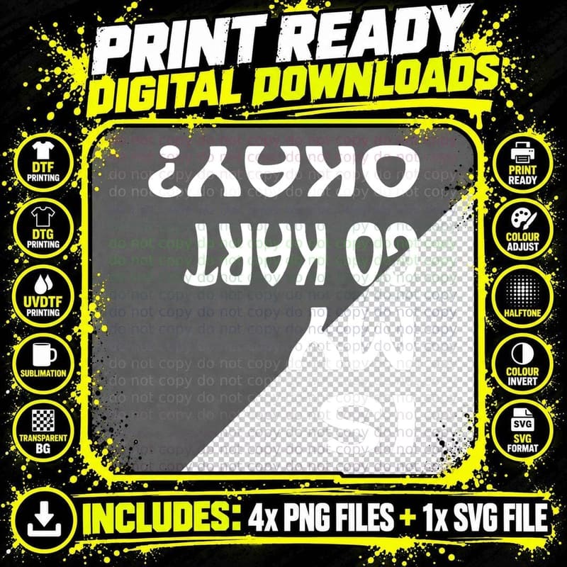 Karting T Shirt Gift Race Kart T Shirt Kids & Adults Go Png SVG Digital Bundle