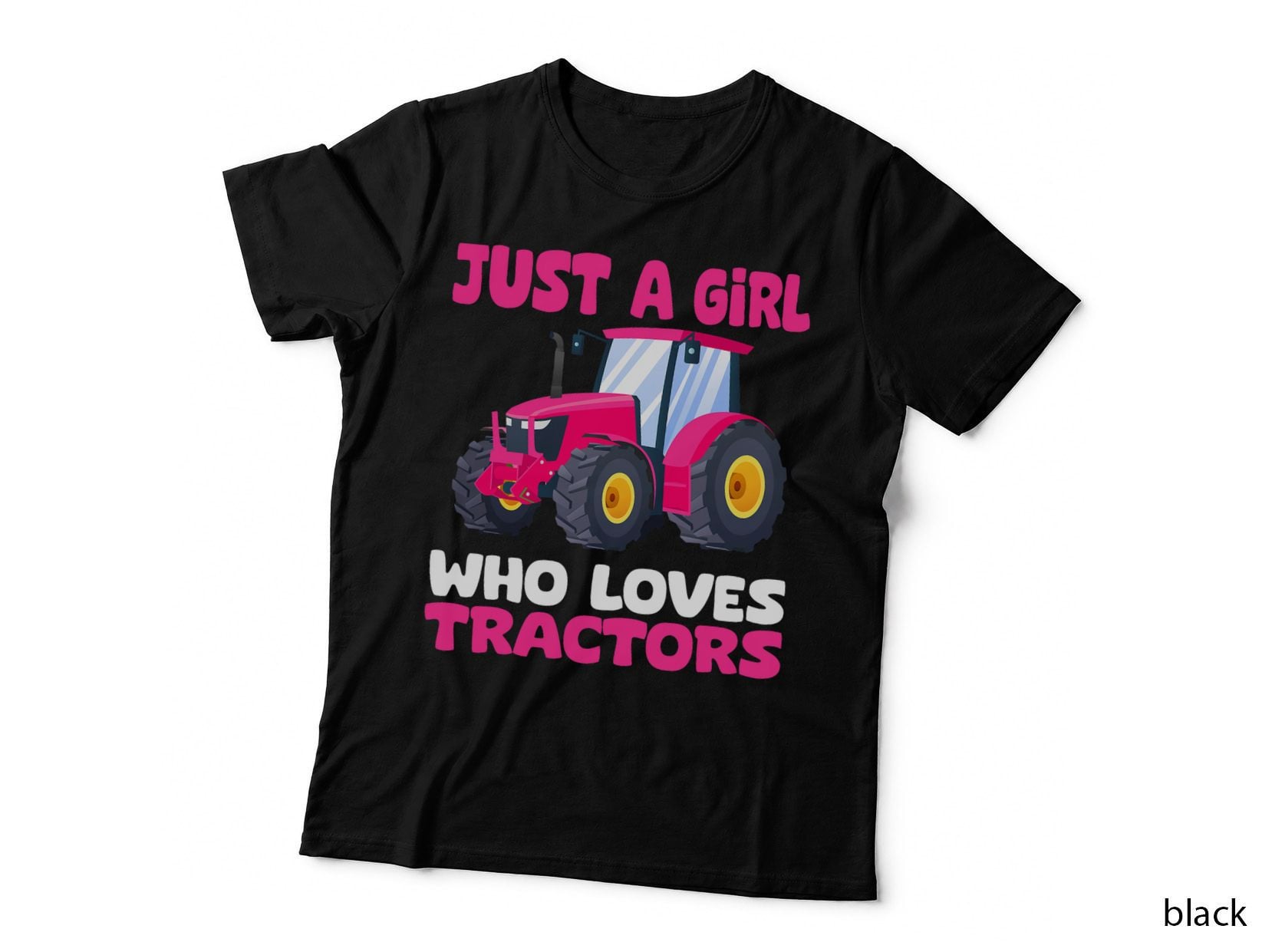 Kids Farm Lifestyle Just a Girl Who Loves Tractors T-Shirt