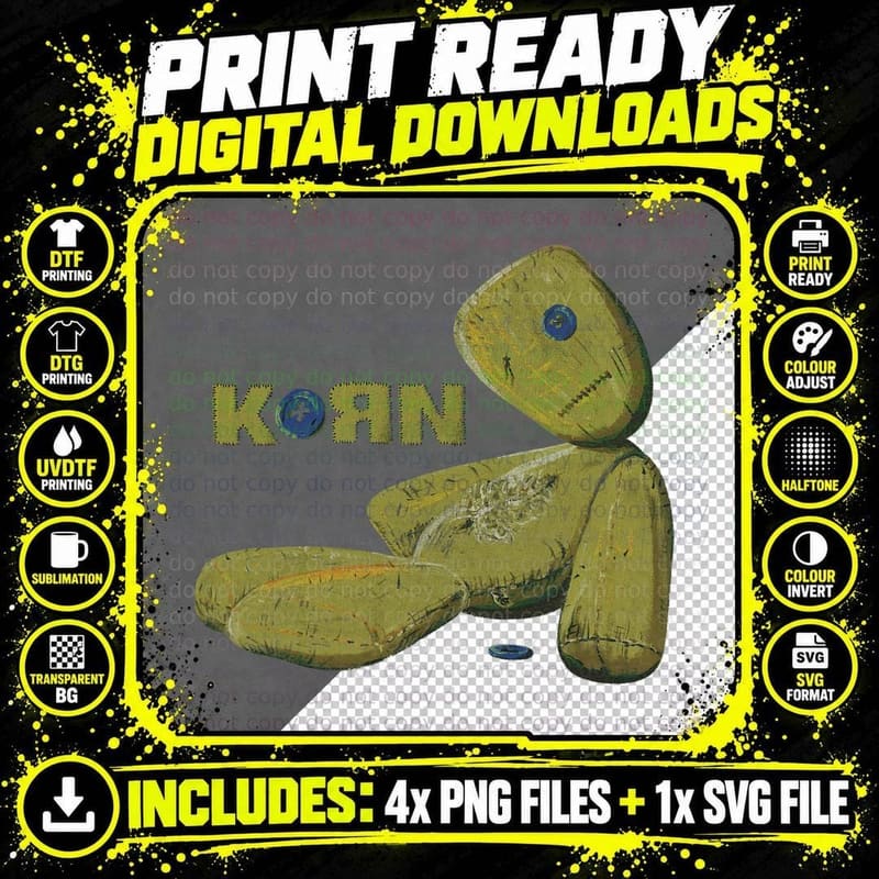 Korn Issues Doll T-Shirt Png SVG Digital Bundle