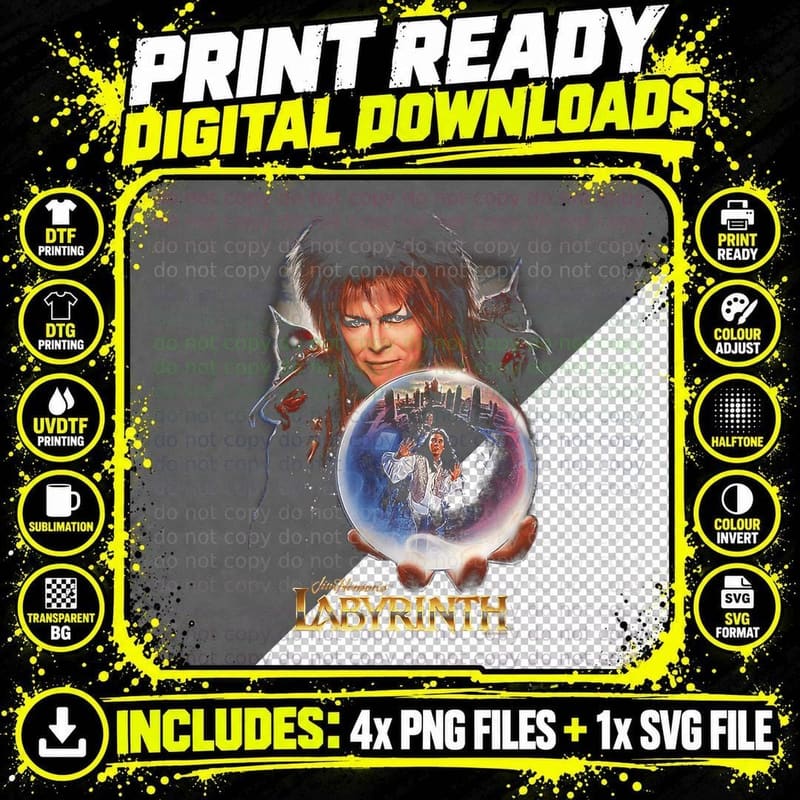 Labyrinth I Have a Gift T-Shirt Png SVG Digital Bundle