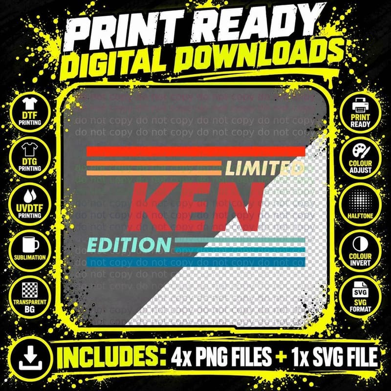 Limited Ken Edition T-Shirt Png SVG Digital Bundle