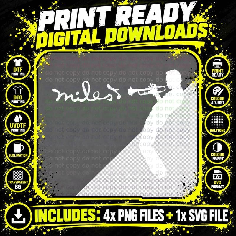 Miles Davis Groovin' T-Shirt Png SVG Digital Bundle