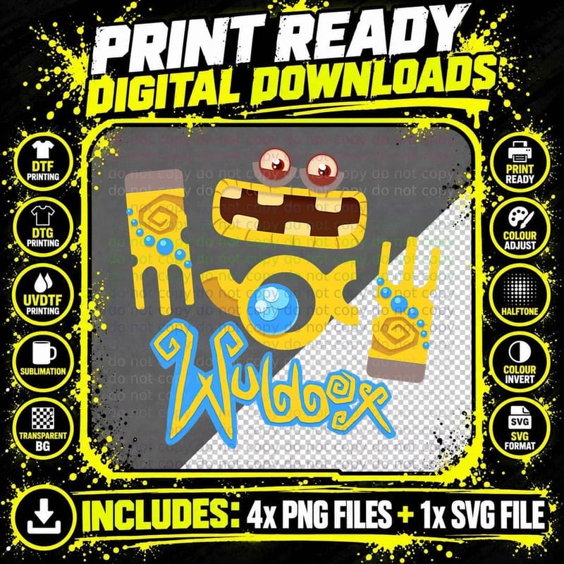 My Singing Monsters Wubbox T-Shirt Png SVG Digital Bundle