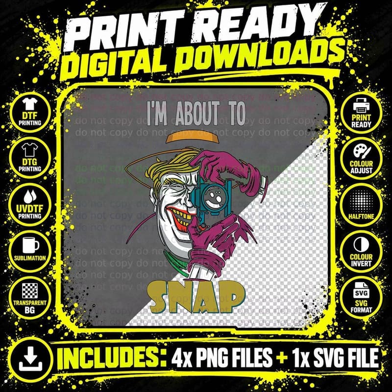 Photographer Photography I'm About to Snap T-Shirt Png SVG Digital Bundle