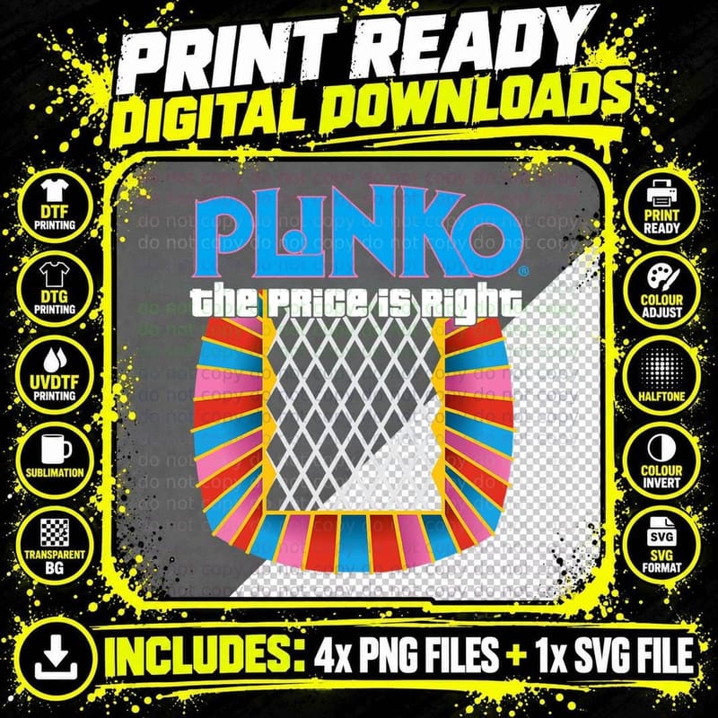 Price Is Right Plinko T-Shirt Png SVG Digital Bundle