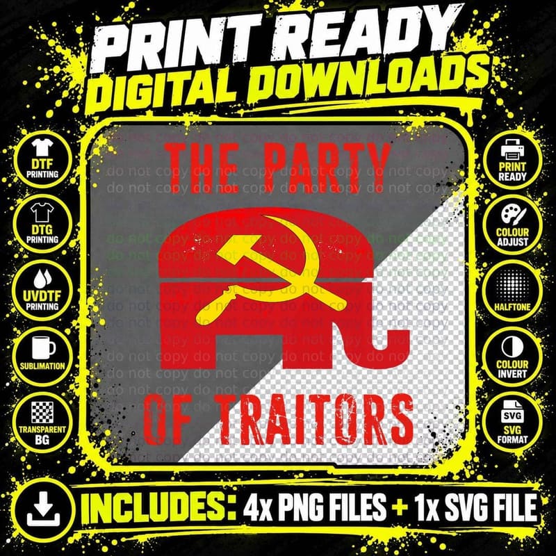 Republicans the Party of Traitors Russia Treason Anti Png SVG Digital Bundle