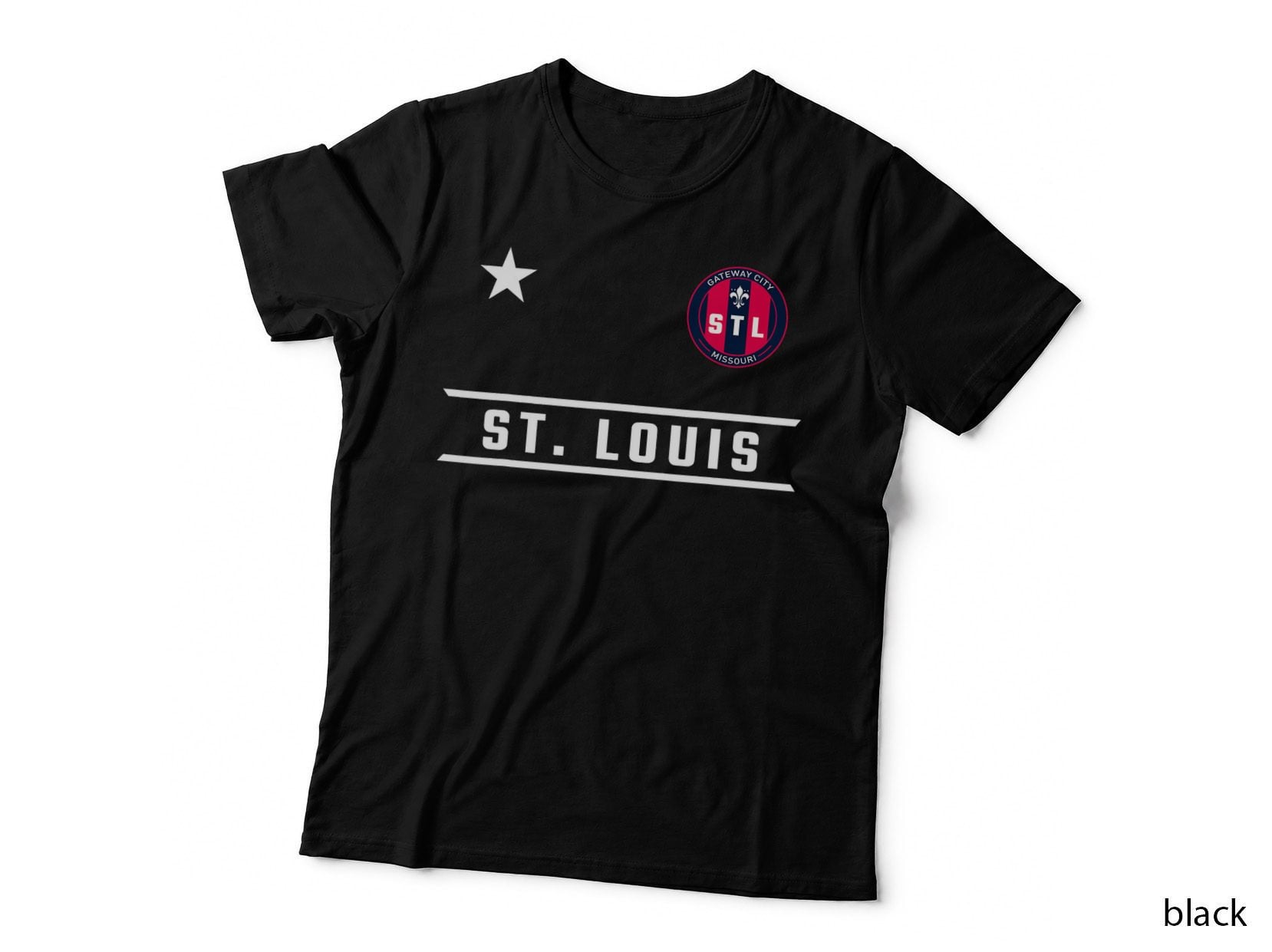 St. Louis Missouri Fleur-De-Lis Custom Badge T-Shirt