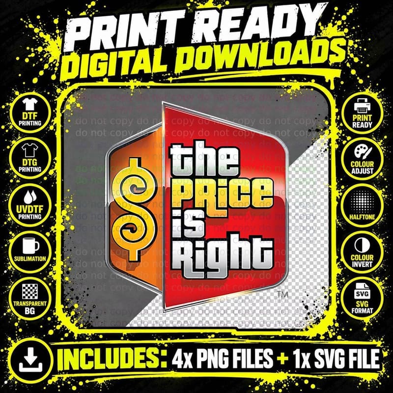 The Price Is Right Logo T-Shirt Png SVG Digital Bundle