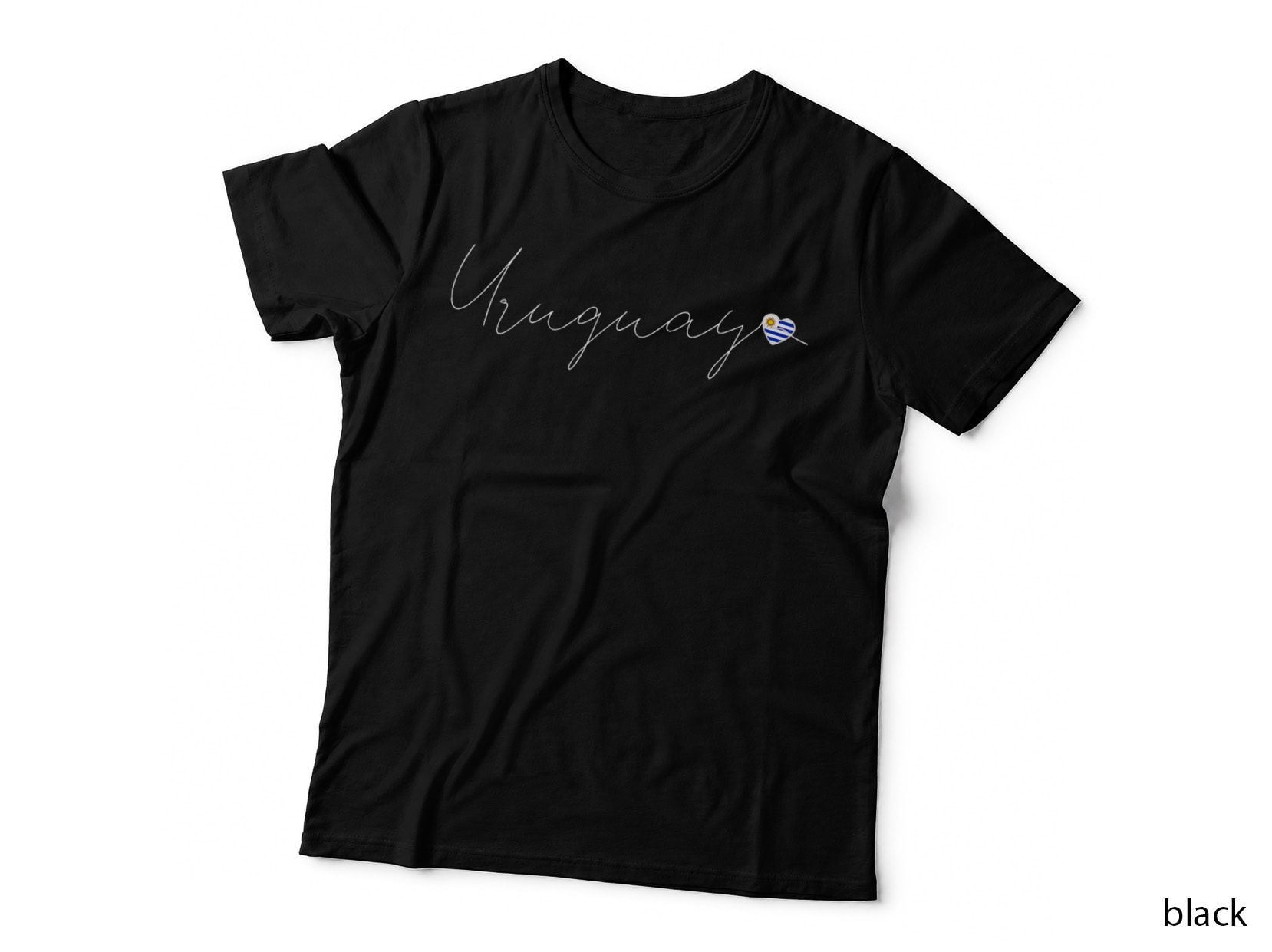 Uruguay Simple Love Uruguayan Flag Heart on Uruguay T-Shirt