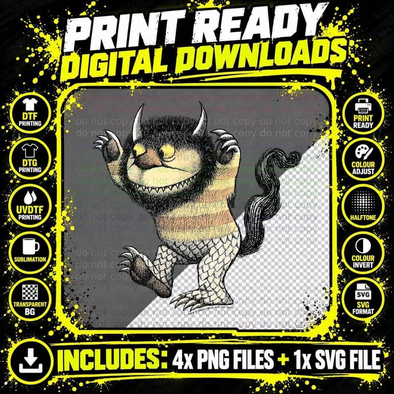 Where the Wild Things Are Carol T-Shirt Png SVG Digital Bundle