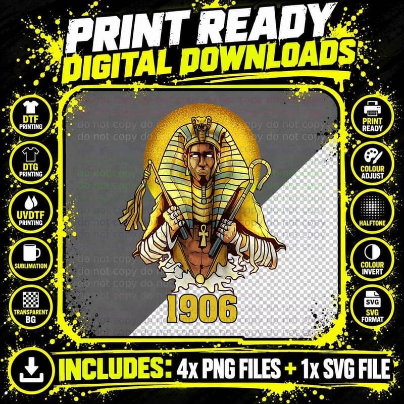 1906 Sphinx Alpha Ace Fraternity Pharoah T-Shirt Png SVG Digital Bundle