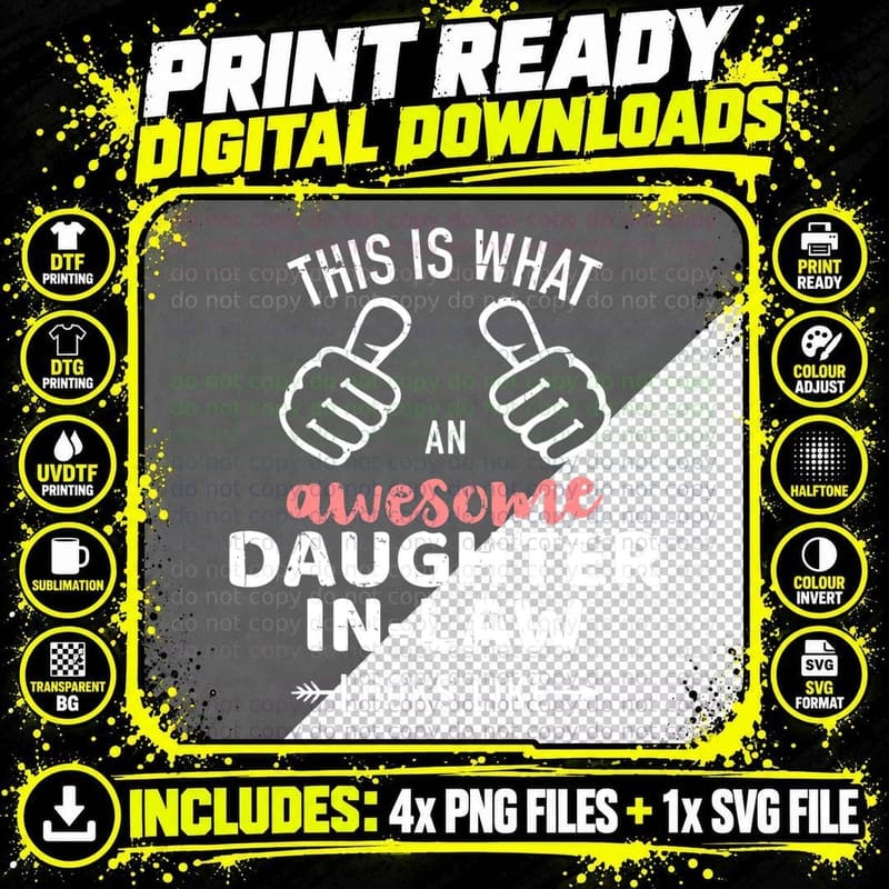 Awesome Daughter-In-Law Looks Like from Mother-In-Law Png SVG Digital Bundle