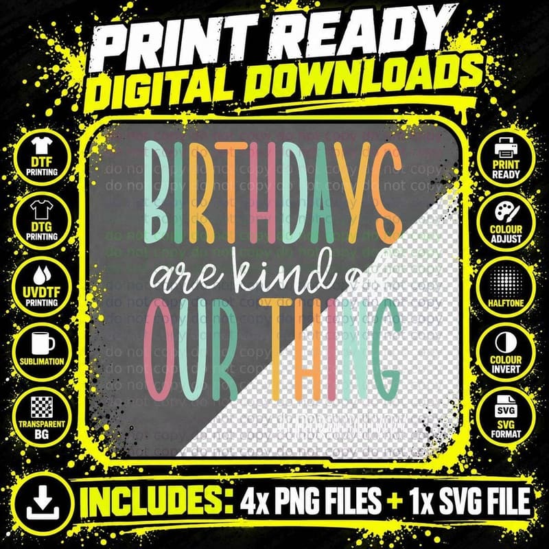 Birthdays Are Kind of Our Thing, Labor and Delivery Team Png SVG Digital Bundle