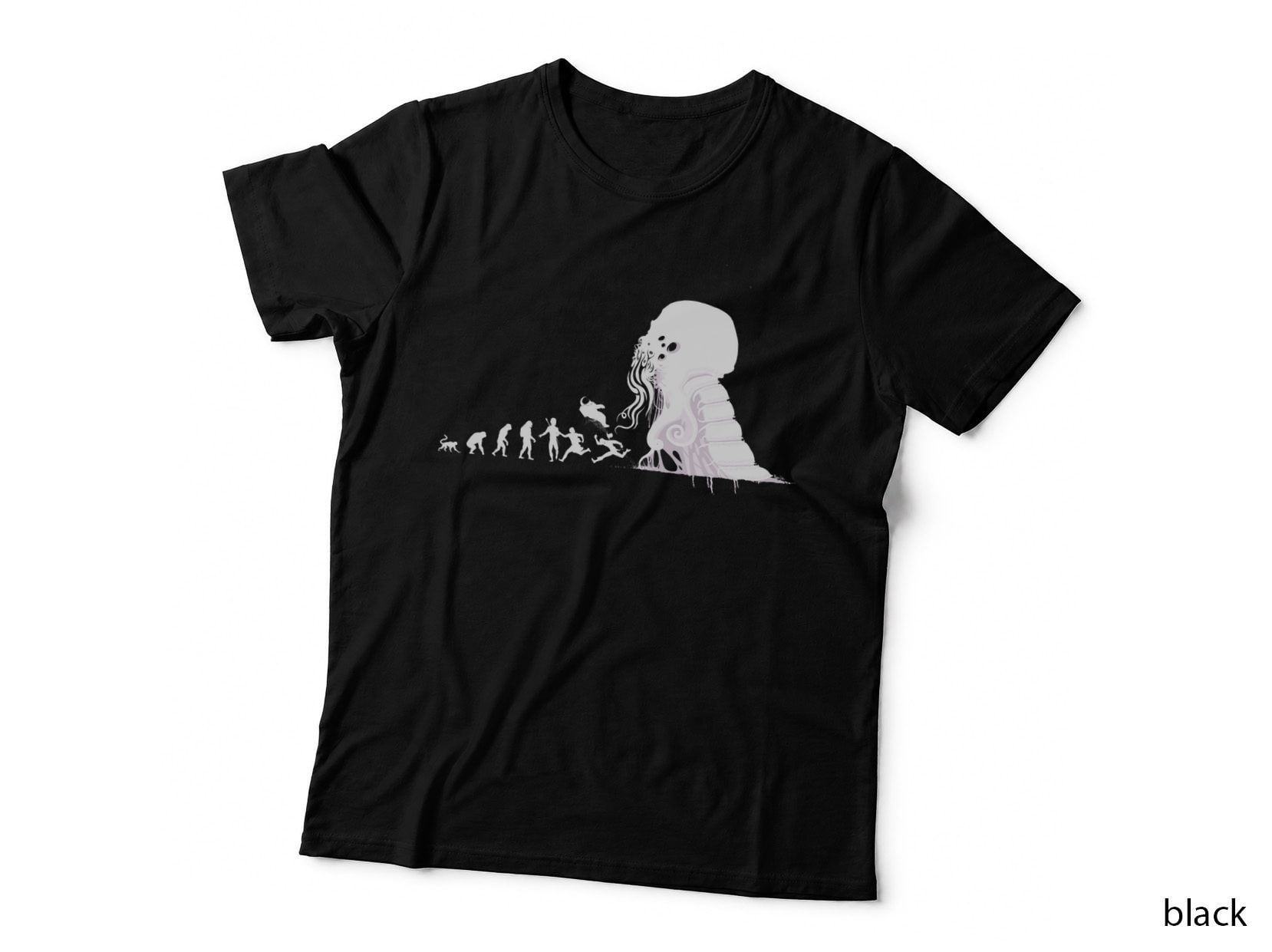 Call of Cthulhu Lovecraftian Evolution Sci-Fi Necronomicon T-Shirt