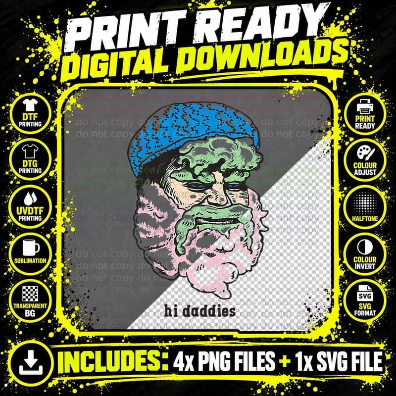 Cotton Candy Randy Hi Daddies T-Shirt Png SVG Digital Bundle